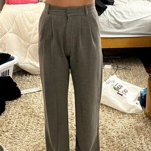 Gray Tailored High Rise Pant